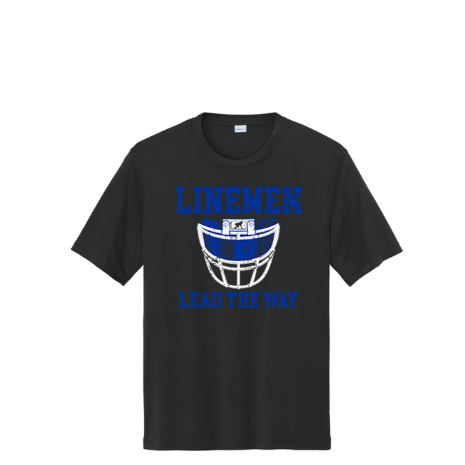LINEMEN LEAD THE WAY (Royal) - Performance Tee