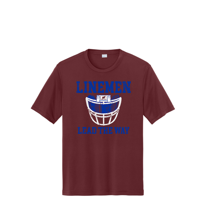 LINEMEN LEAD THE WAY (Royal) - Performance Tee