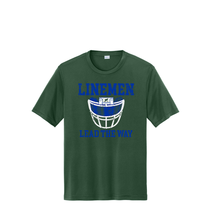 LINEMEN LEAD THE WAY (Royal) - Performance Tee