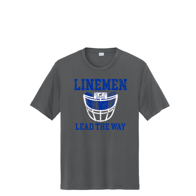 LINEMEN LEAD THE WAY (Royal) - Performance Tee