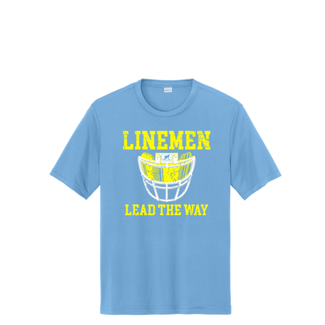 LINEMEN LEAD THE WAY (Red) - Performance Tee