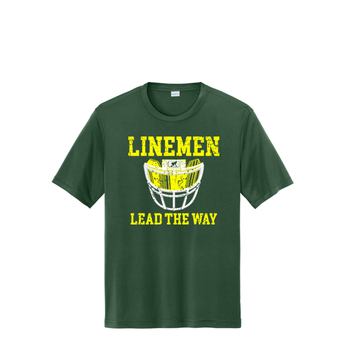 LINEMEN LEAD THE WAY (Royal) - Performance Tee