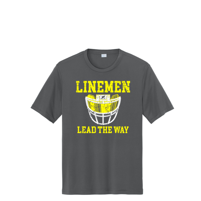 LINEMEN LEAD THE WAY (Royal) - Performance Tee