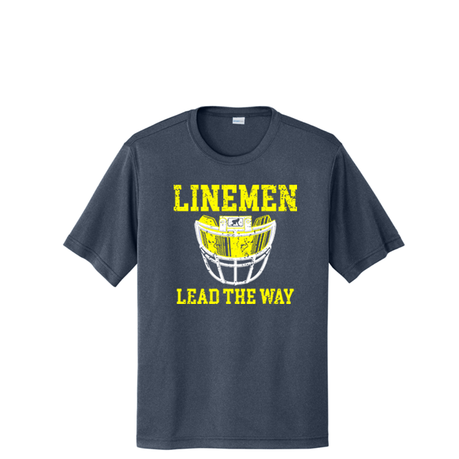LINEMEN LEAD THE WAY (Royal) - Performance Tee