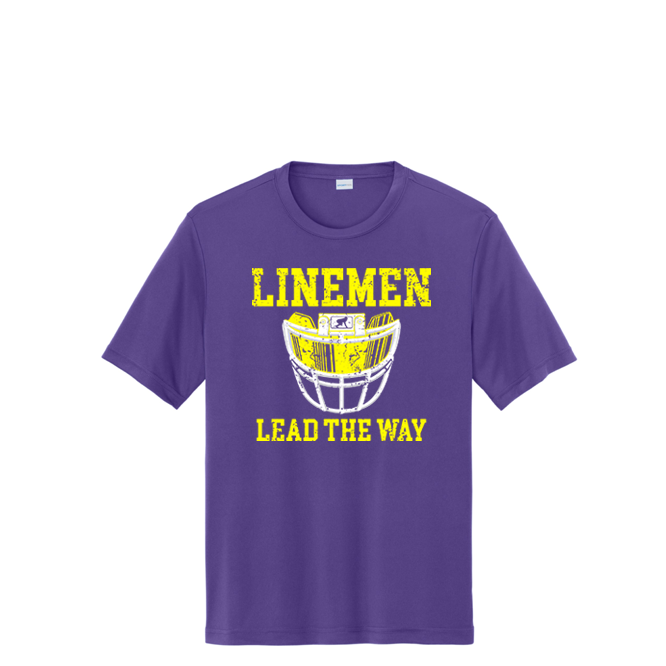 LINEMEN LEAD THE WAY (Red) - Performance Tee