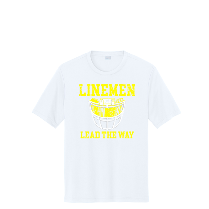 LINEMEN LEAD THE WAY (Red) - Performance Tee