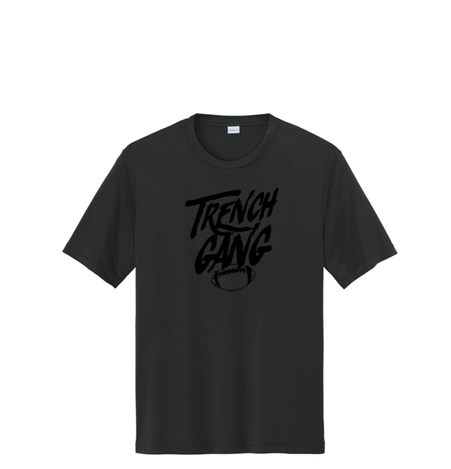 TRENCH GANG (Black) - Tall Performance Tee