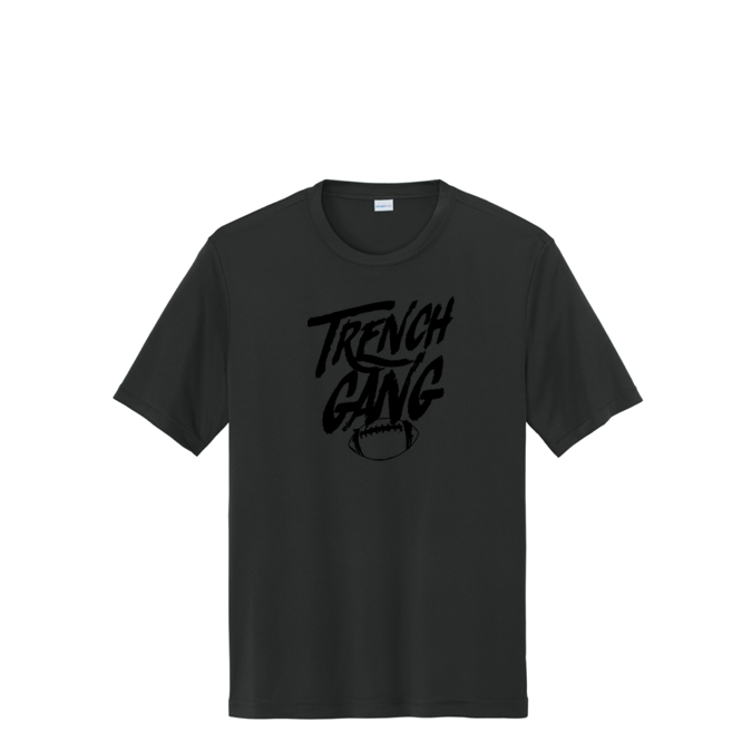 TRENCH GANG (Black) - Tall Performance Tee