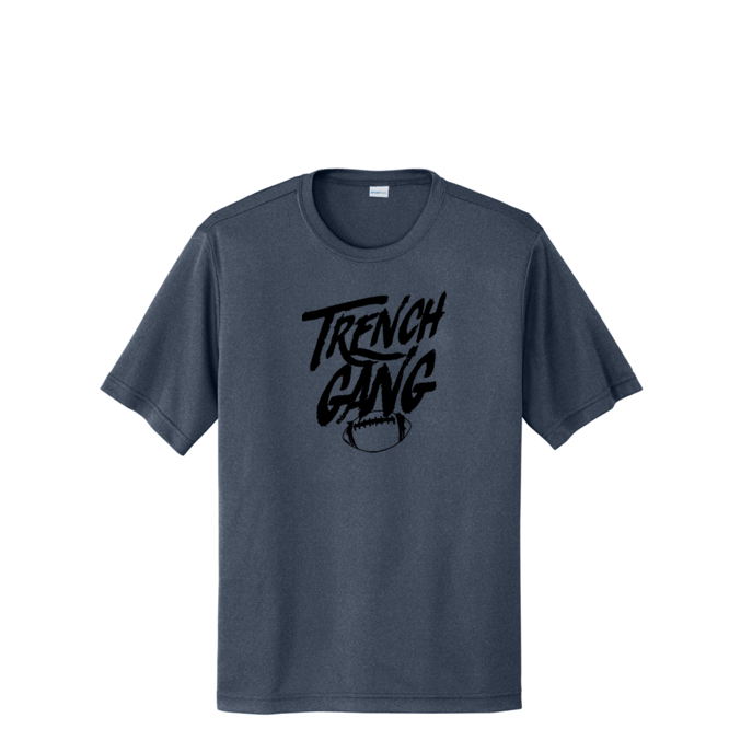 TRENCH GANG (Black) - Tall Performance Tee