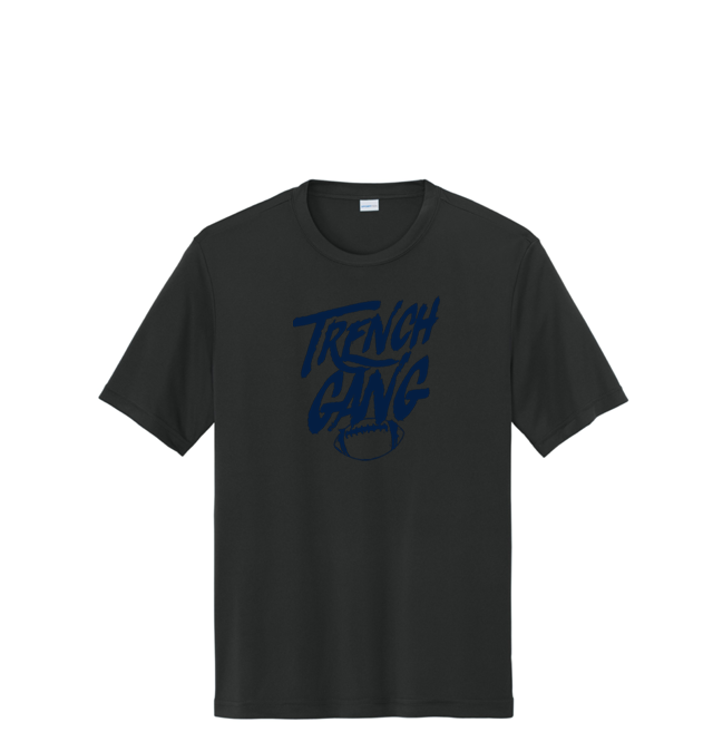 TRENCH GANG (Navy) - Youth Performance Tee