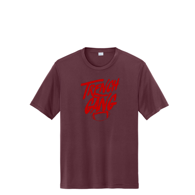 TRENCH GANG (Red) - Tall Performance Tee