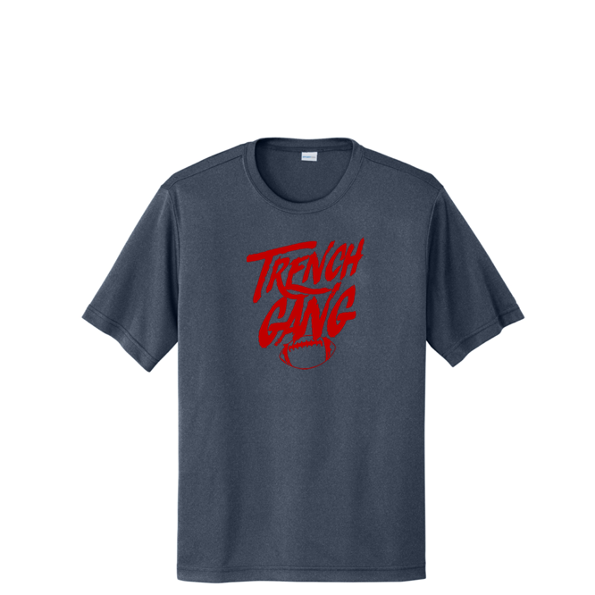 TRENCH GANG (Red) - Tall Performance Tee