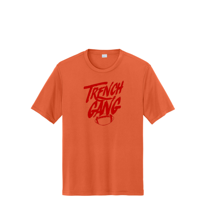 TRENCH GANG (Red) - Tall Performance Tee