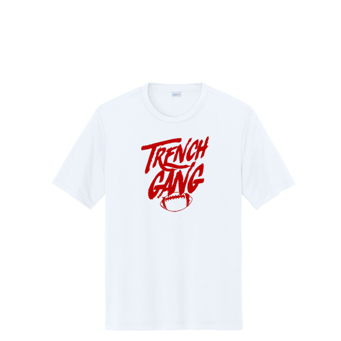 TRENCH GANG (Red) - Tall Performance Tee