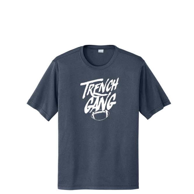 TRENCH GANG (White) - Tall Performance Tee