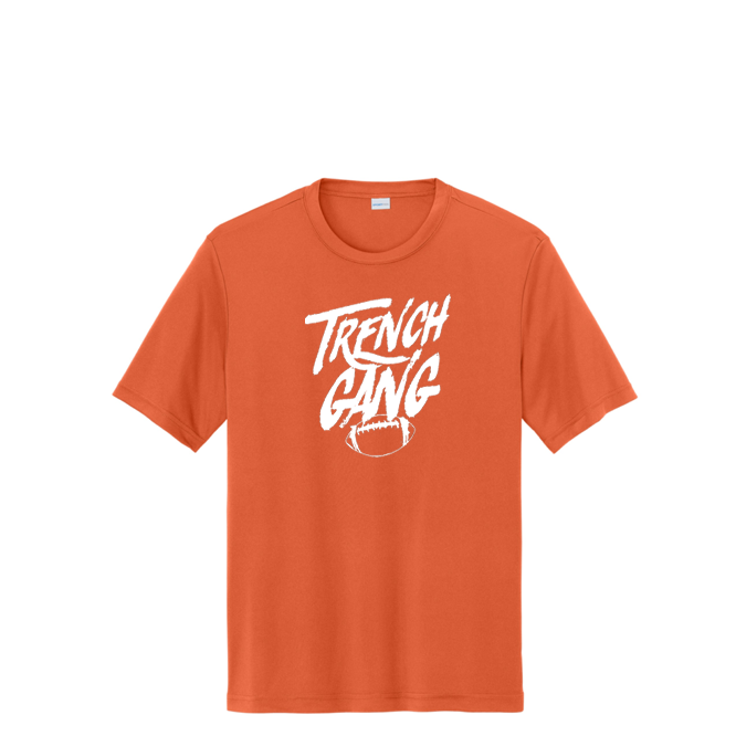 TRENCH GANG (White) - Tall Performance Tee