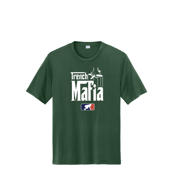 TRENCH MAFIA (White) - Tall Performance Tee