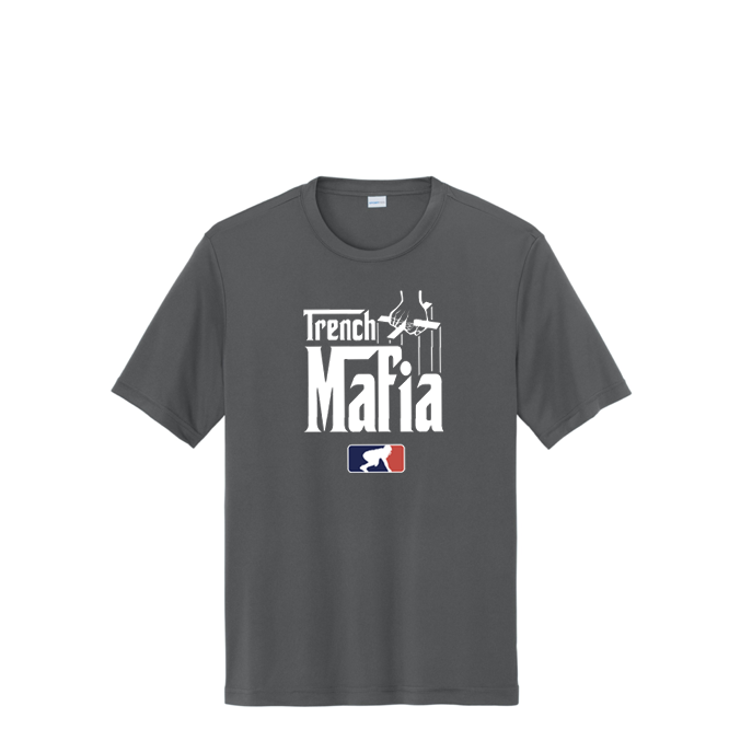 TRENCH MAFIA (White) - Tall Performance Tee