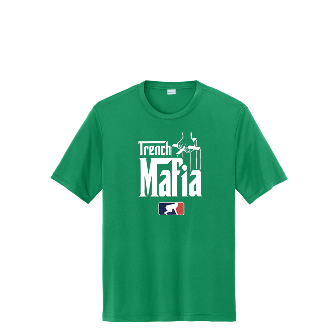 TRENCH MAFIA (White) - Tall Performance Tee