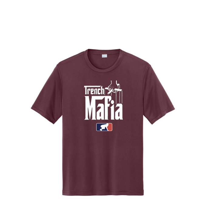 TRENCH MAFIA (White) - Tall Performance Tee