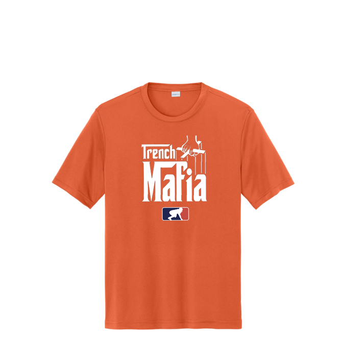 TRENCH MAFIA (White) - Tall Performance Tee