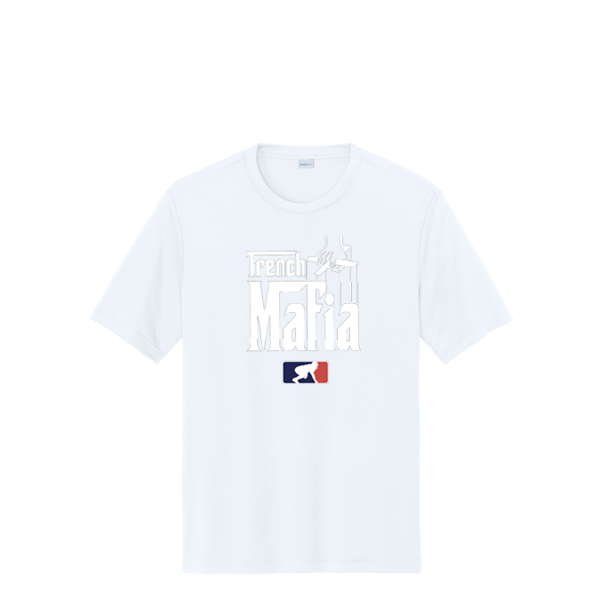 TRENCH MAFIA (White) - Tall Performance Tee