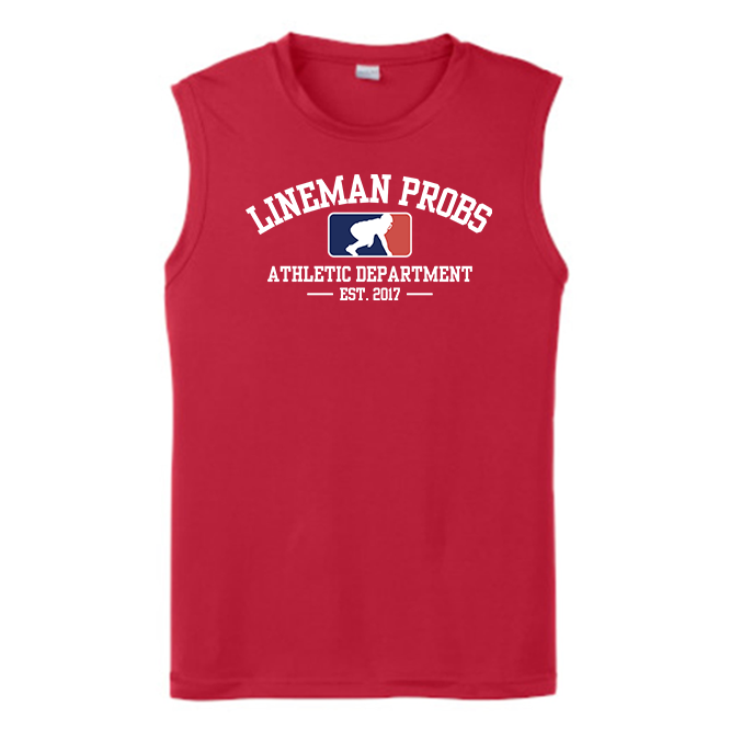 LINEMAN PROBLEMS ATHLETIC DEPARTMENT - Muscle T-Shirt