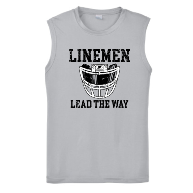 LINEMEN LEAD THE WAY (Black) - Muscle T-Shirt