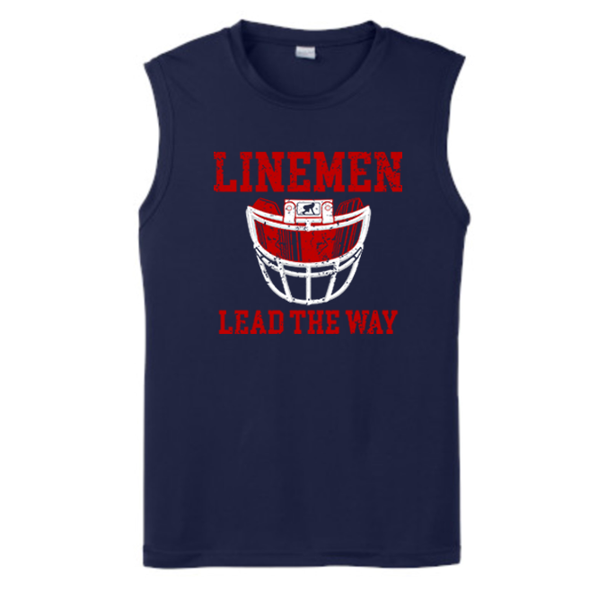 LINEMEN LEAD THE WAY (Red) - Muscle T-Shirt