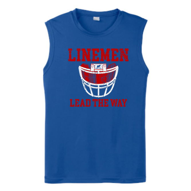 LINEMEN LEAD THE WAY (Red) - Muscle T-Shirt