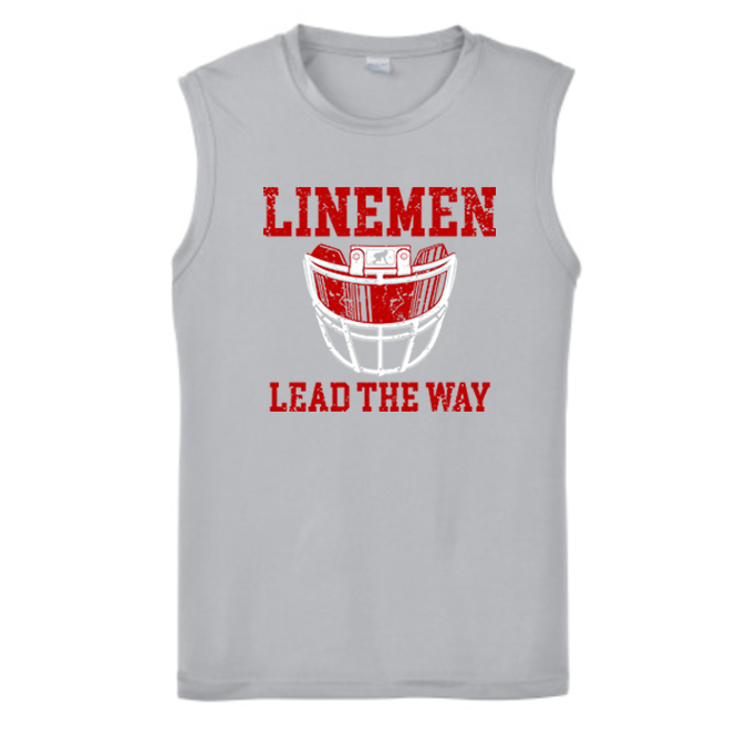 LINEMEN LEAD THE WAY (Red) - Muscle T-Shirt