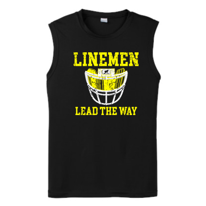 LINEMEN LEAD THE WAY (Yellow) - Muscle T-Shirt