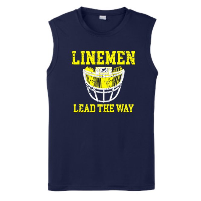 LINEMEN LEAD THE WAY (Yellow) - Muscle T-Shirt