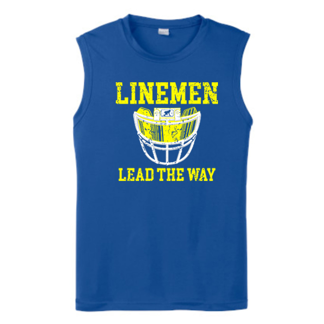LINEMEN LEAD THE WAY (Yellow) - Muscle T-Shirt