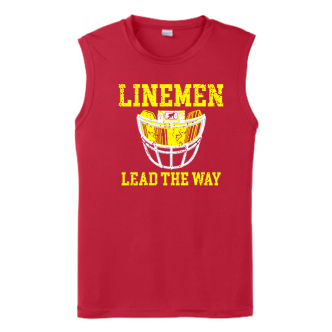 LINEMEN LEAD THE WAY (Yellow) - Muscle T-Shirt