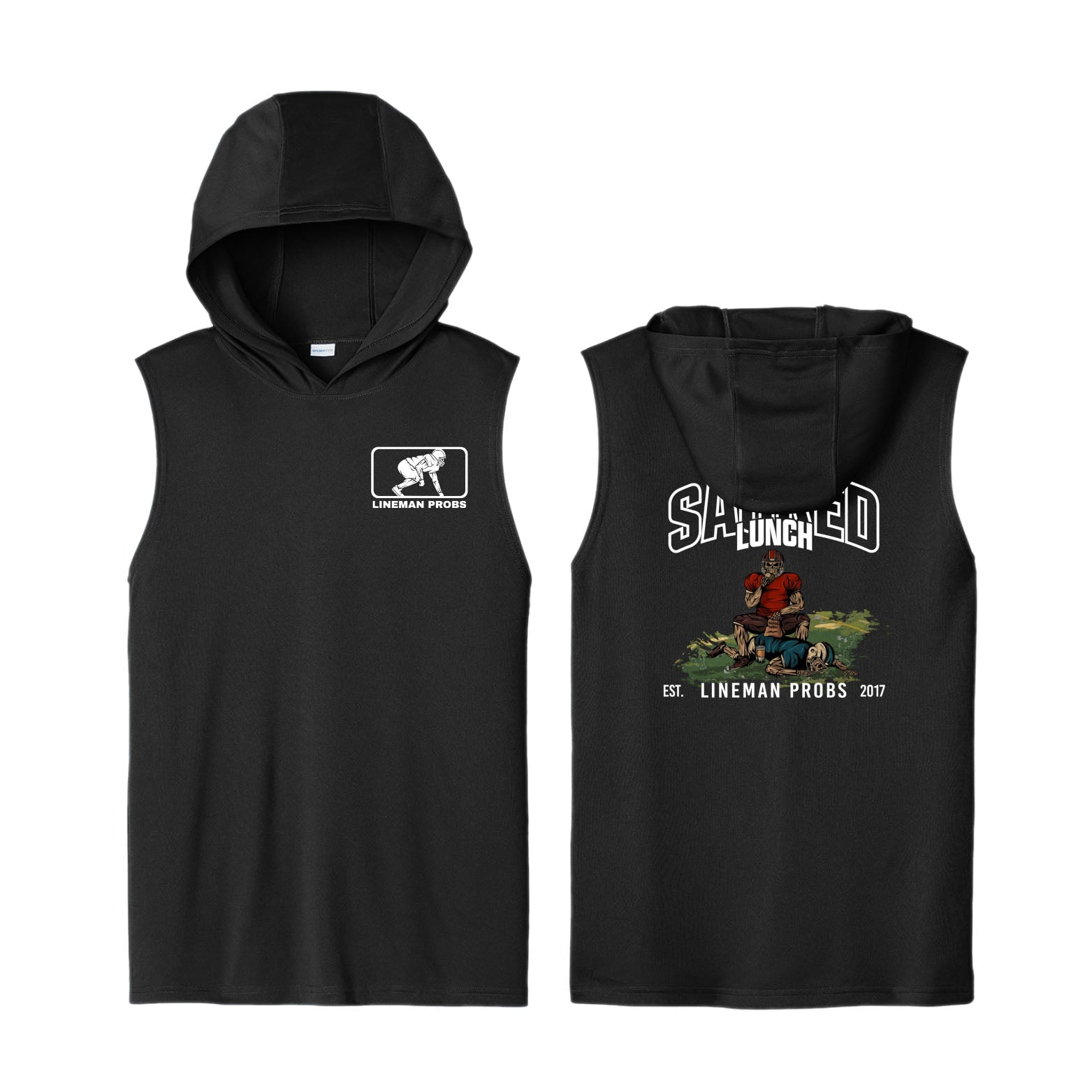 Sacked Lunch - Hooded Muscle Tee