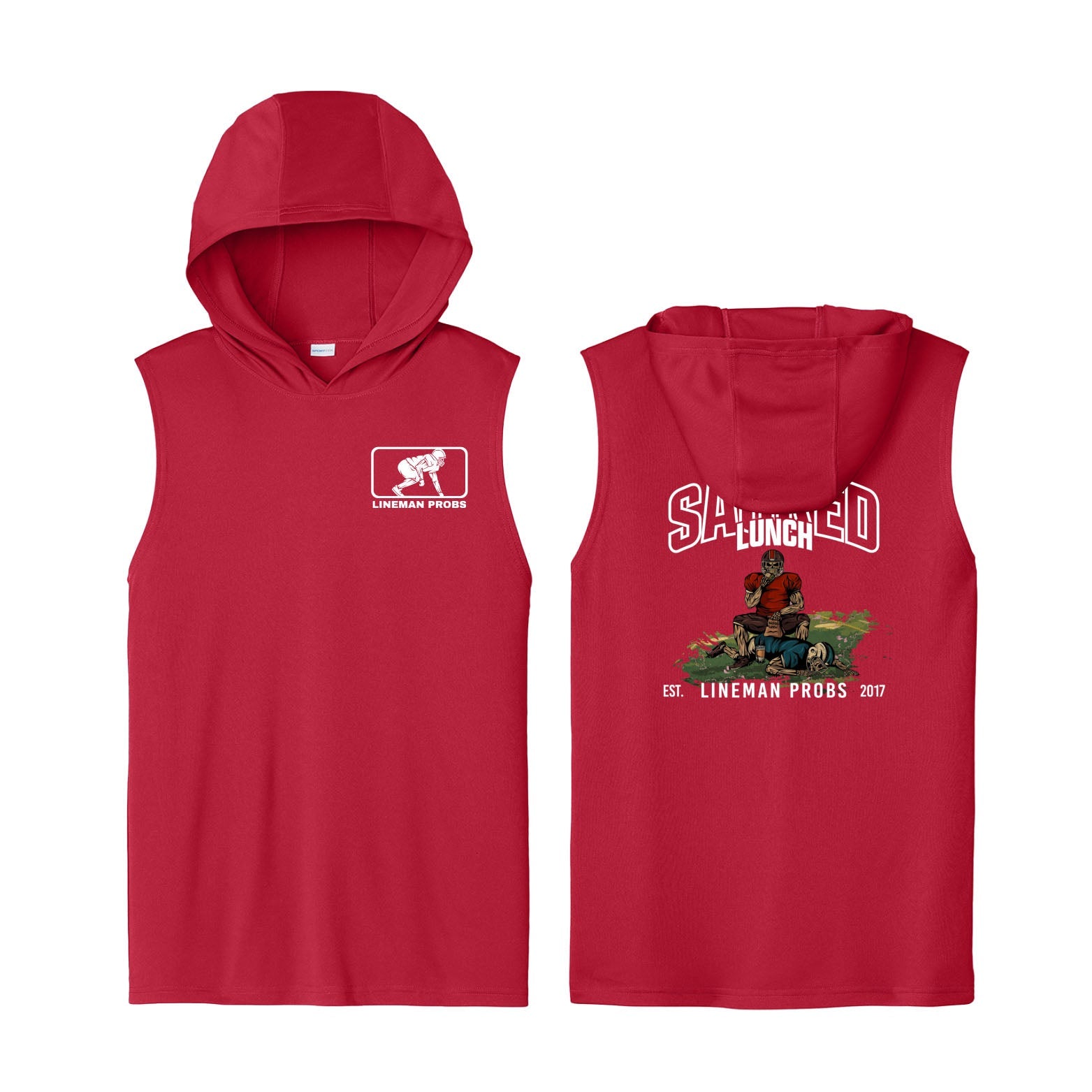 Sacked Lunch - Hooded Muscle Tee