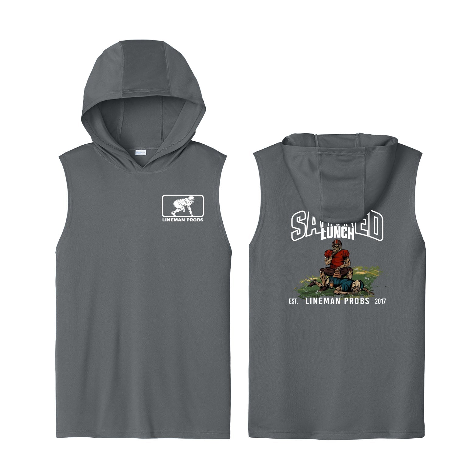 Sacked Lunch - Hooded Muscle Tee
