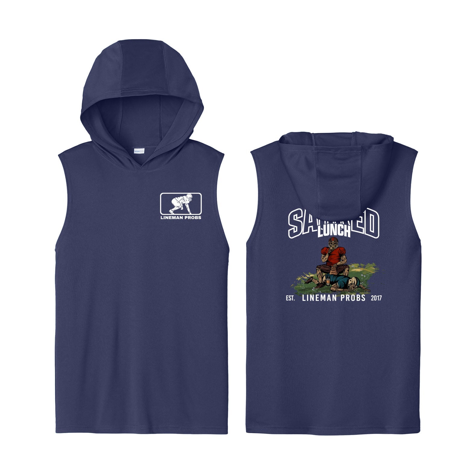 Sacked Lunch - Hooded Muscle Tee