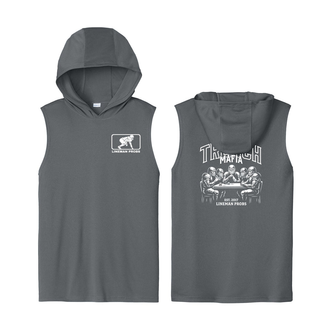 BIG BONED - TRENCH MAFIA (White) - Hooded Muscle Tee