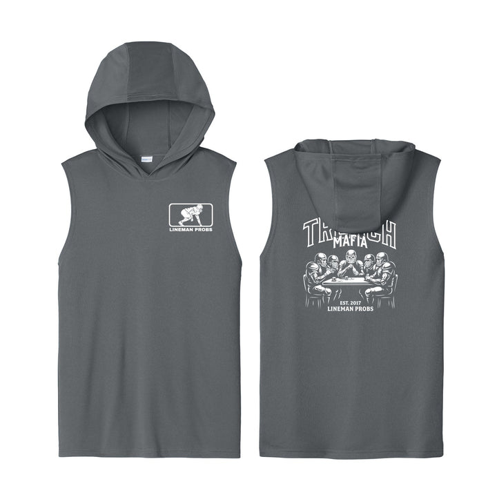 BIG BONED - TRENCH MAFIA (White) - Hooded Muscle Tee
