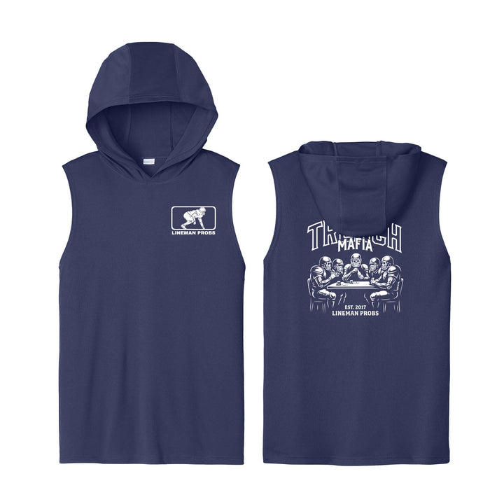 BIG BONED - TRENCH MAFIA (White) - Hooded Muscle Tee