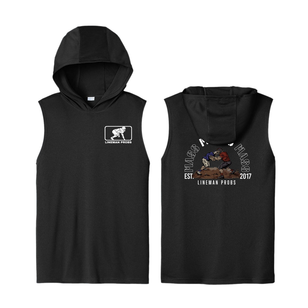 BIG BONED - MASS MOVES MASS - Hooded Muscle Tee