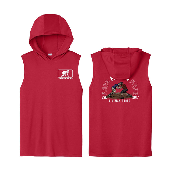 BIG BONED - MASS MOVES MASS - Hooded Muscle Tee