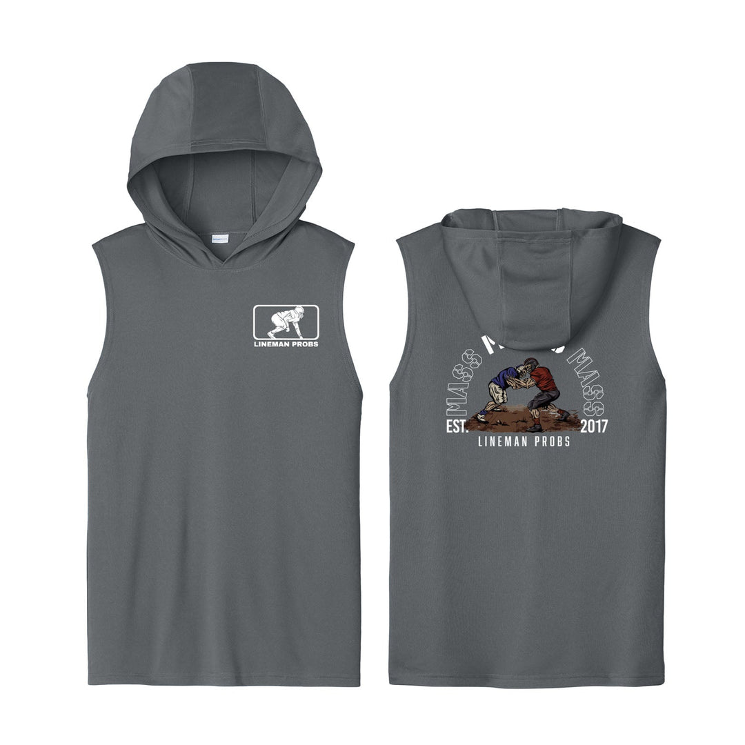 BIG BONED - MASS MOVES MASS - Hooded Muscle Tee