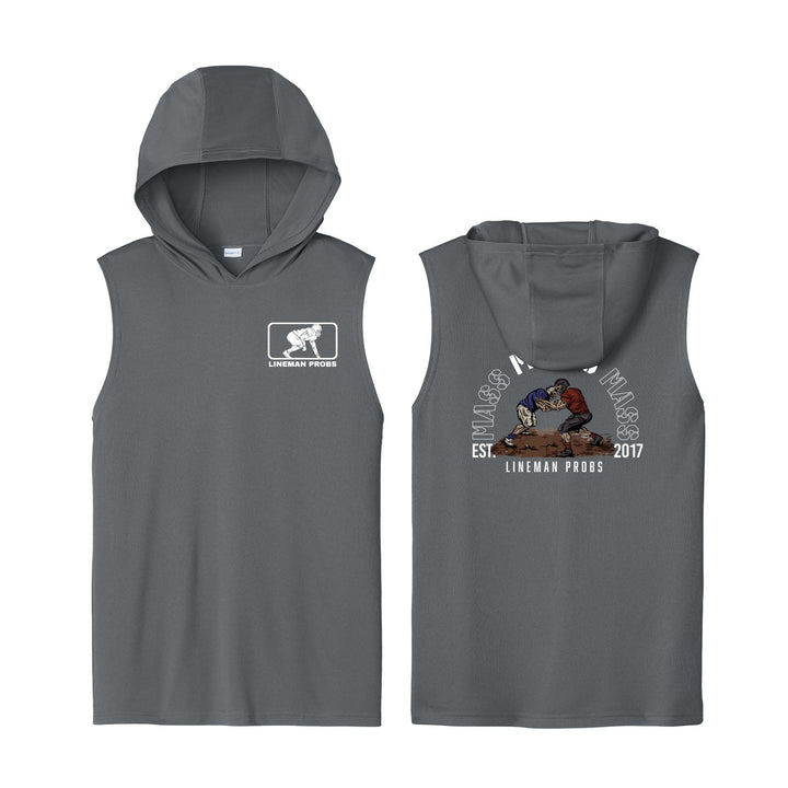 BIG BONED - MASS MOVES MASS - Hooded Muscle Tee
