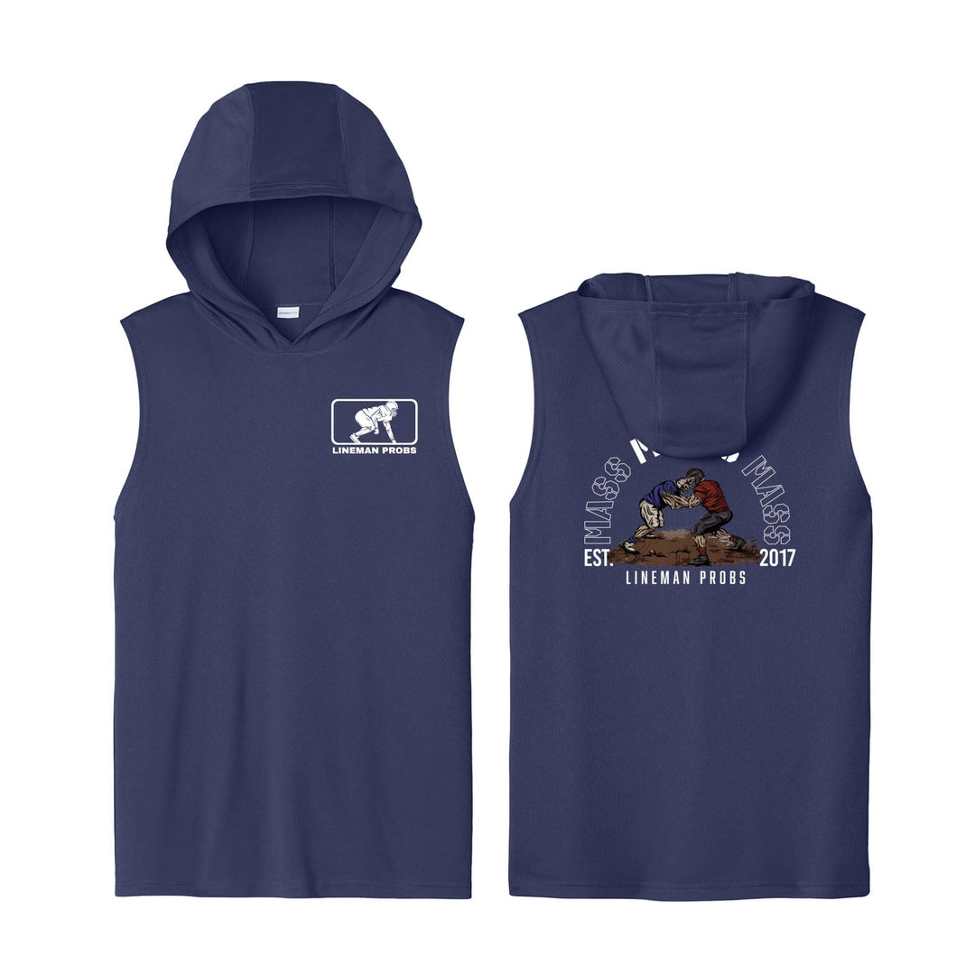 BIG BONED - MASS MOVES MASS - Hooded Muscle Tee