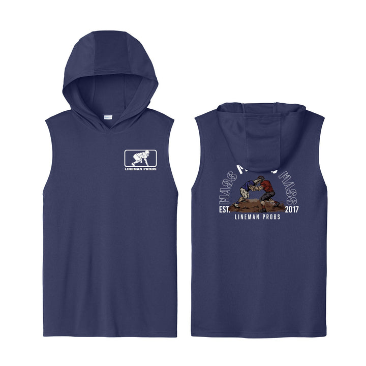 BIG BONED - MASS MOVES MASS - Hooded Muscle Tee