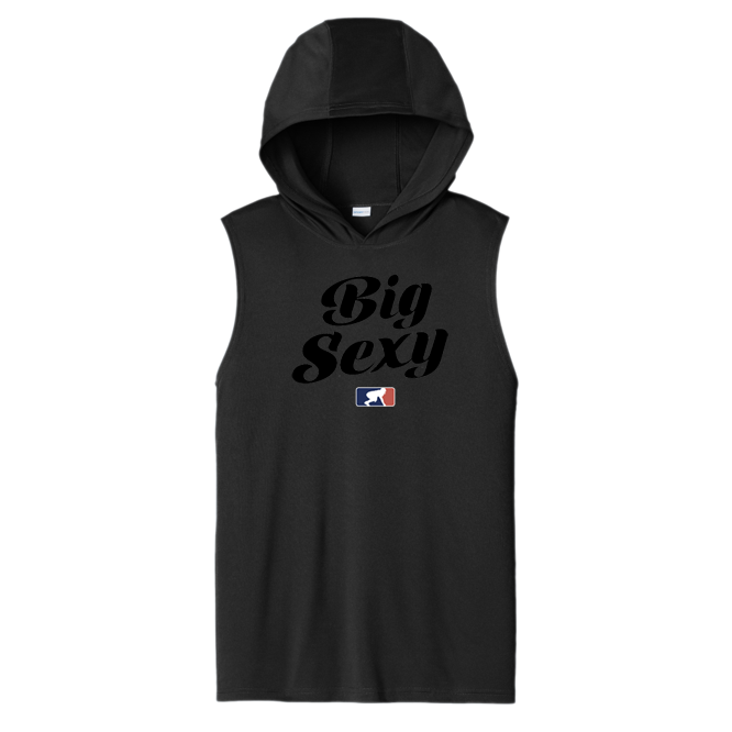 BIG SEXY (Black) - Hooded Muscle Tee