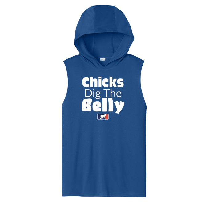 CHICKS DIG THE BELLY - Hooded Muscle Tee